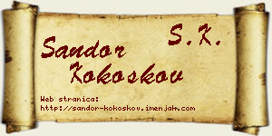 Šandor Kokoškov vizit kartica